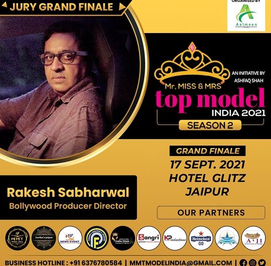 Rakesh Sabharwal Bollywood Producer Director As Jury Member Of Miss & Mrs Top Model 2021 Finale Held Recently In Jaipur