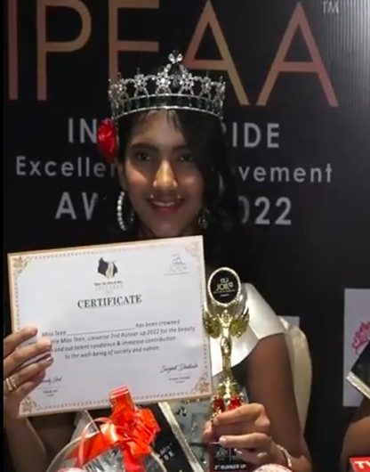Netra Patil  Miss Teen Universe 2022 2nd Runner Up