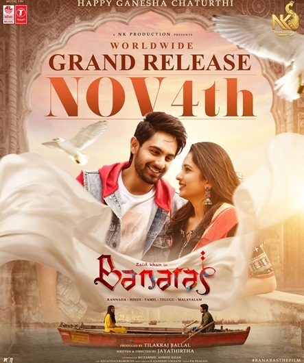 Banaras Movie release date Poster Out Today Staring Zaid Khan and Sonal Monteiro
